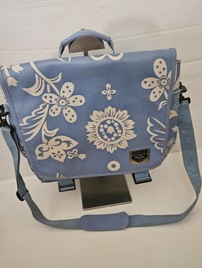 Rare Vintage Roxy Y2K Hawaiian Floral Messenger Crossbody Bag 2000s.